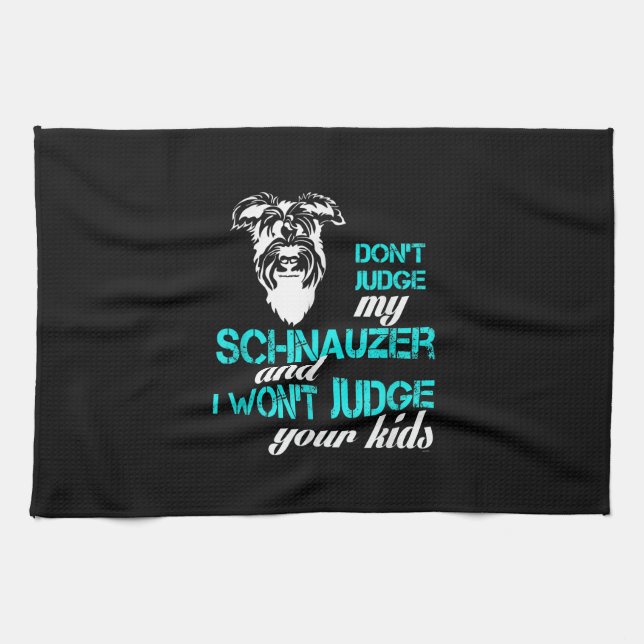 Schnauzer Dog Liebhaber oder Besitzer Geschirrtuch (Horizontal)
