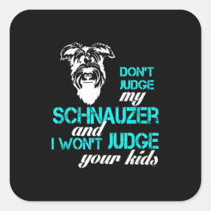Schnauzer Dog Liebhaber oder Besitzer Quadratischer Aufkleber