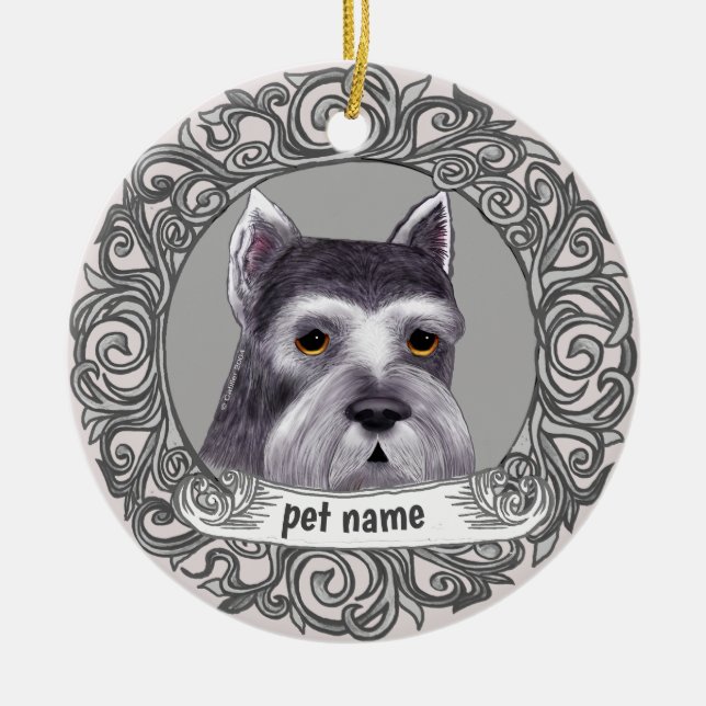 Schnauzer Dog Love Memory Ornament (Vorne)