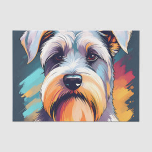Schnauzer Dog Portrait Seidenpapier