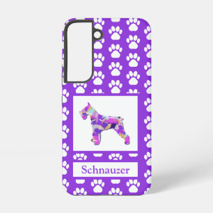 Schnauzer Dog Silhouette Paw Lila PY&B Samsung Galaxy Hülle