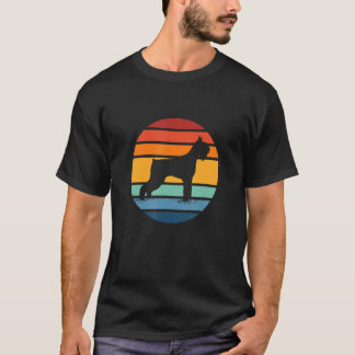 Schnauzer Dog Silhouette Schnauzers Retro T-Shirt