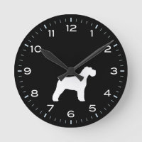 Schnauzer Dog Silhouette Schwarz/Weiß