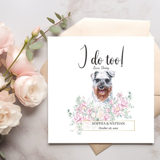 Schnauzer Dog Wedding Cocktail Napkins Serviette (Von Creator hochgeladen)