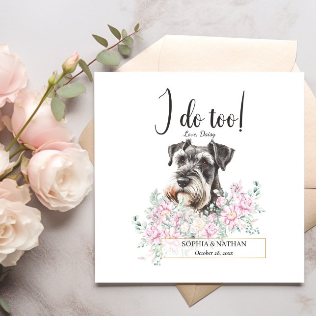Schnauzer Dog Wedding Cocktail Napkins Serviette (Von Creator hochgeladen)