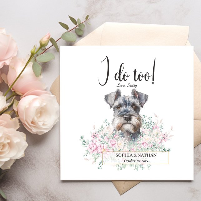 Schnauzer Dog Wedding Cocktail Napkins Serviette (Von Creator hochgeladen)