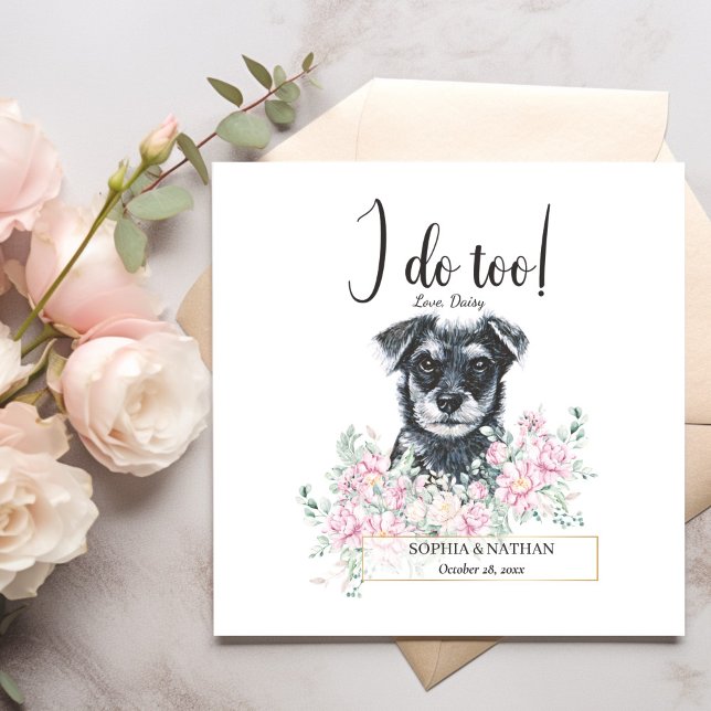 Schnauzer Dog Wedding Cocktail Napkins Serviette (Von Creator hochgeladen)
