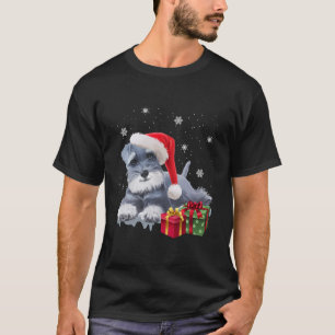 Schnauzer Dog Weihnachtsdekor Xmas Pajamas P T-Shirt