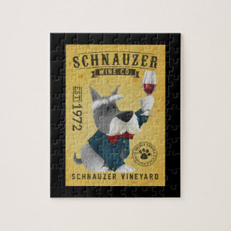 Schnauzer Dog Wine Funny Schnauzer Dog Lover