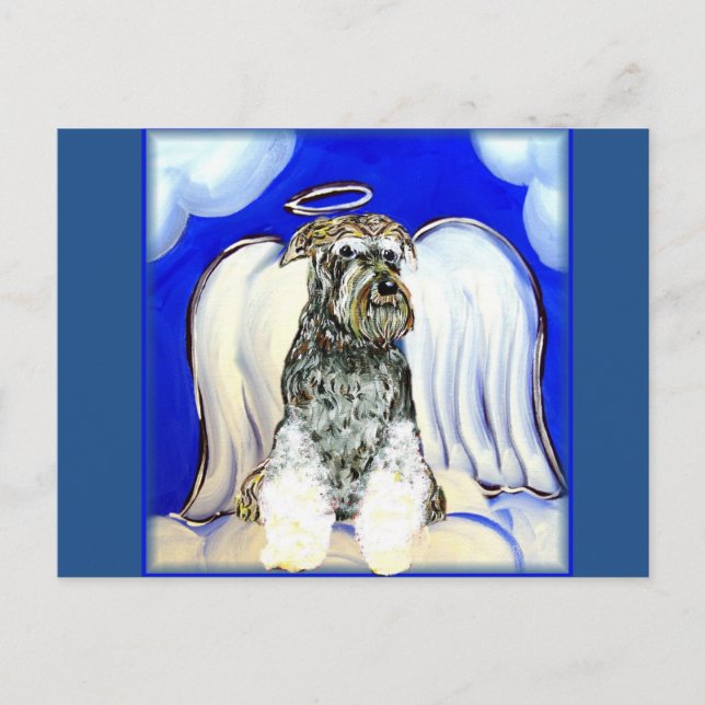 SCHNAUZER ENGEL POSTKARTE (Vorderseite)