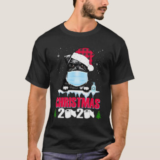 Schnauzer Face Maske Dog Frohe Weihnachten 2020 Fu T-Shirt