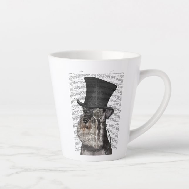 Schnauzer, Festhund und Hut Milchtasse (Rechts)
