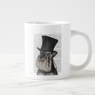 Schnauzer, Förmlicher Hund und Hut Jumbo-Tasse