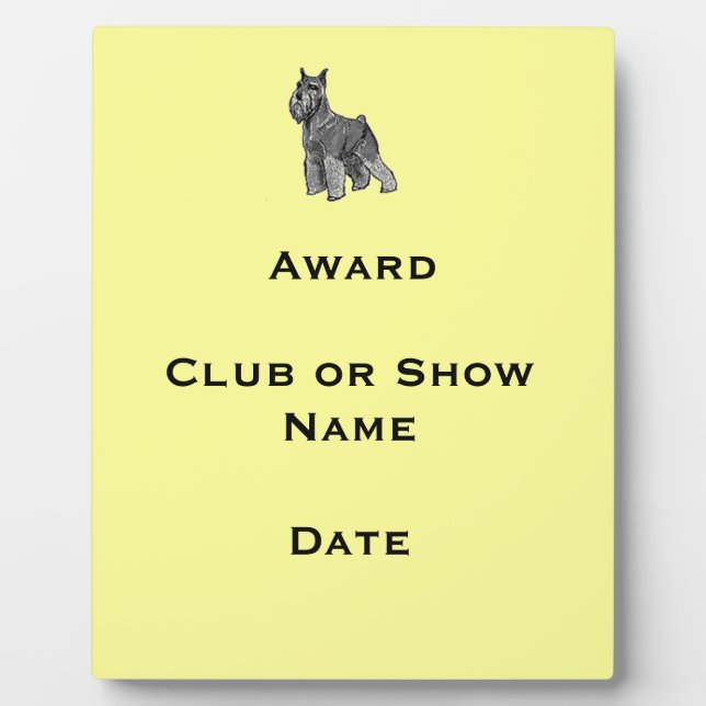 Schnauzer Fotoplatte (Vorderseite)