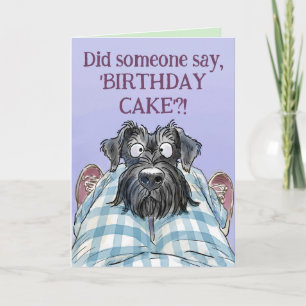 Schnauzer Funny Hungerfestung Geburtstagskarte Karte