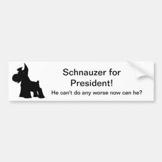 Schnauzer für Präsidenten Autoaufkleber