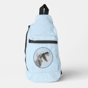 Schnauzer Gemälde Riesenschnauzer zugeschnittene H Crossbody Bag