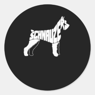 Schnauzer-Geschenk | Funny Schnauzer Art Runder Aufkleber