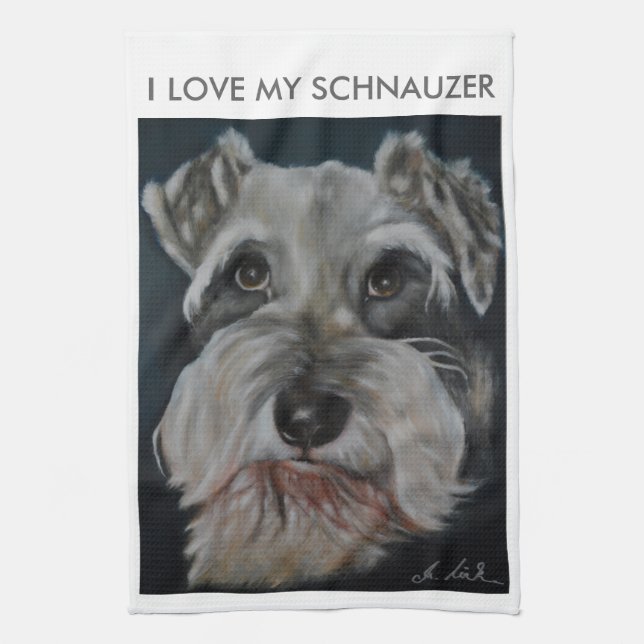 Schnauzer-Geschirrtücher Handtuch (Vertikal)