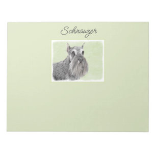 Schnauzer (Gigant, Standard) Malerei - Hundekunst Notizblock