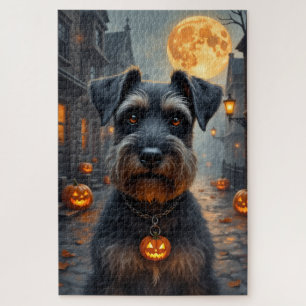 Schnauzer Gothic Halloween-Porträtkunst