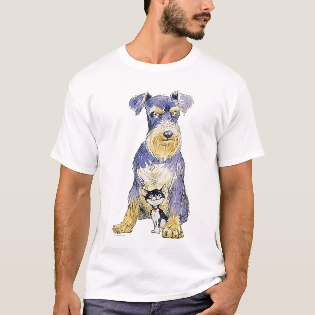 Schnauzer-grundlegender T - Shirt (Vorderseite)