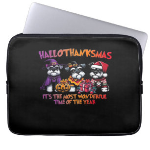 Schnauzer Halloween Erntedank Weihnachtsklassiker Laptopschutzhülle