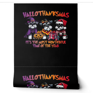 Schnauzer Halloween Erntedank Weihnachtsklassiker Tapete