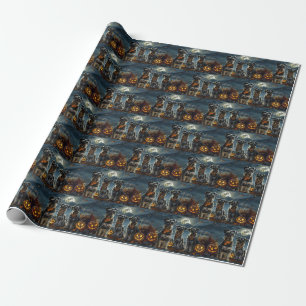 Schnauzer Halloween Spooky Geschenkpapier