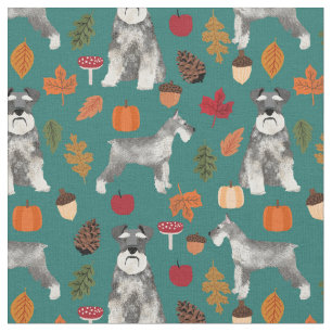 Schnauzer Herbstblätter Stoff