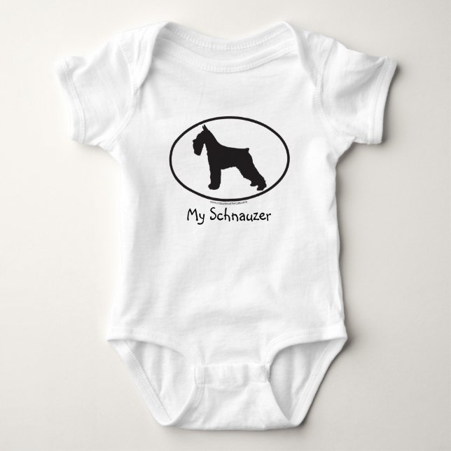Schnauzer/Hund Baby Strampler (Vorderseite)