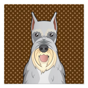 Schnauzer-Hund-Cartoon Fotodruck