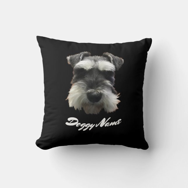 Schnauzer Hund erschaffen Ihre eigene Kissen (Vorderseite)