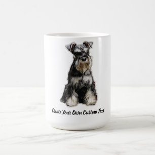 Schnauzer Hund Erstellen Sie Ihren Eigener Text Kaffeetasse