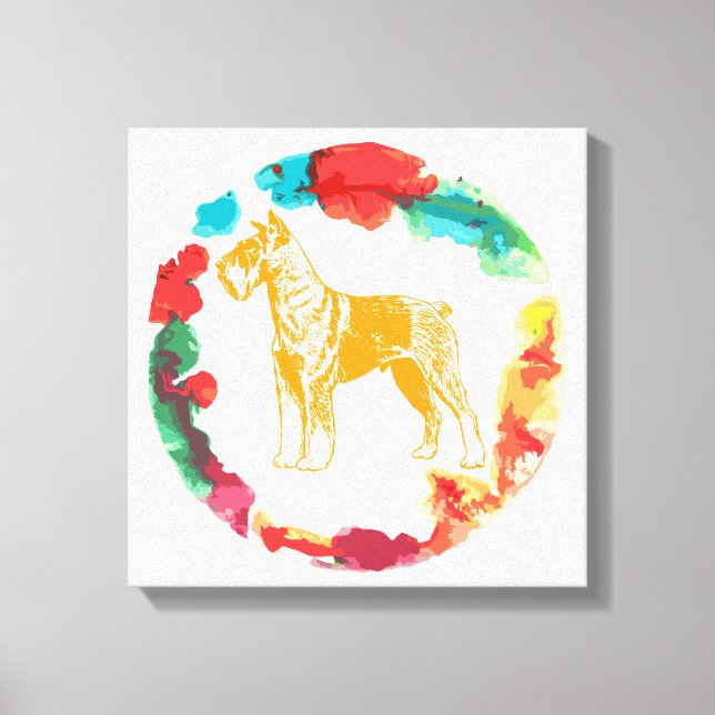 Schnauzer Hund Leinwanddruck (Vorderseite)