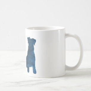 Schnauzer Hund Navy Blue Silhouette Kaffeetasse