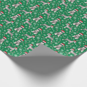 Schnauzer Hund Weihnachtsfeiern Niedliche Weihnach Geschenkpapier