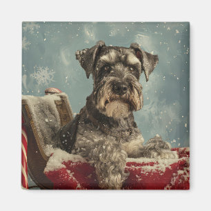 Schnauzer Hund Weihnachtsfestlich Magnet