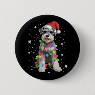 Schnauzer Hunde Baum Weihnachten Xmas Haustier Tie Button