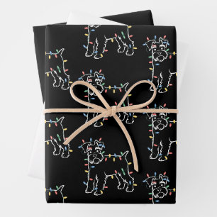 Schnauzer Hunde Baum Weihnachten Xmas Haustier Tie Geschenkpapier Set