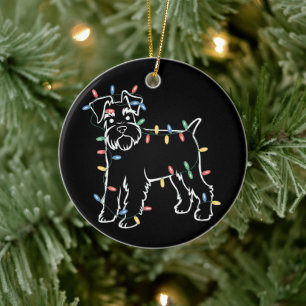 Schnauzer Hunde Baum Weihnachten Xmas Haustier Tie Keramik Ornament