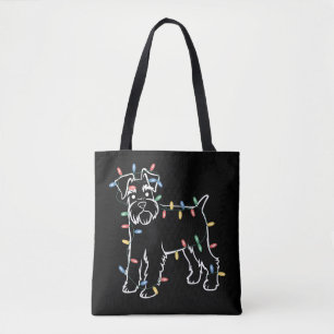 Schnauzer Hunde Baum Weihnachten Xmas Haustier Tie Tasche