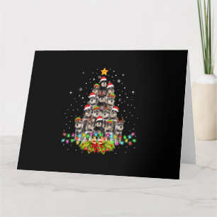Schnauzer Hunde Baum Weihnachtspullover Xmas Haust Karte