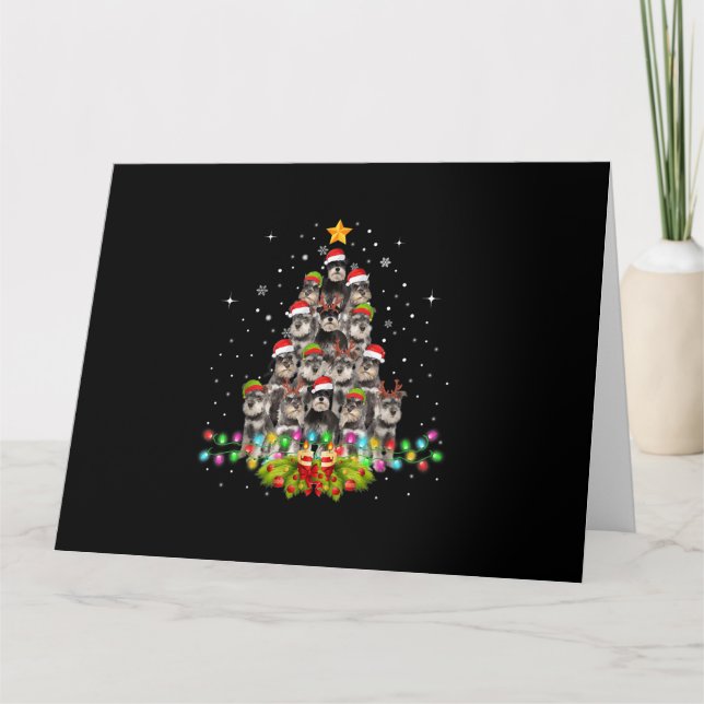 Schnauzer Hunde Trewein Weihnachten Weihnachten We Karte (Vorderseite)