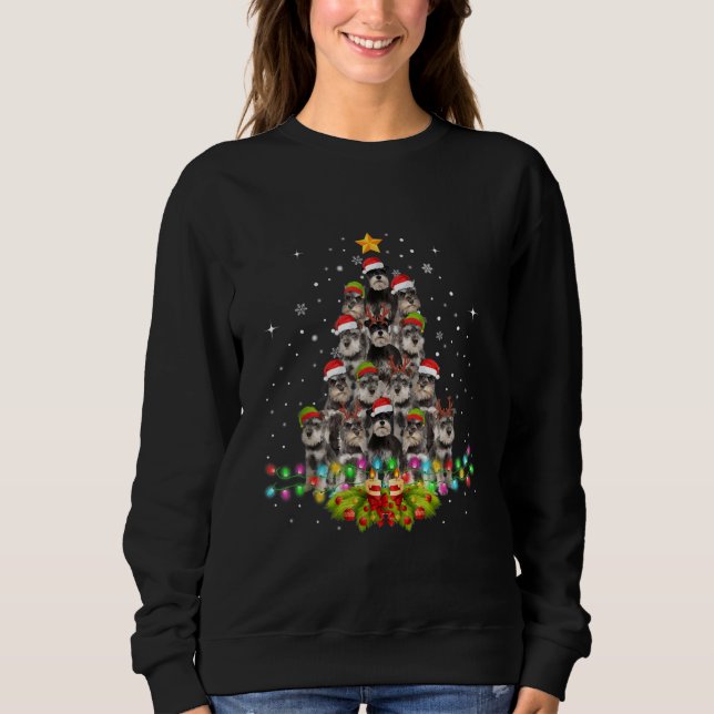 Schnauzer Hunde Trewein Weihnachten Weihnachten We Sweatshirt (Vorderseite)