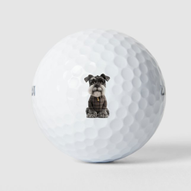 Schnauzer-Hundefreund Golfbälle (Vorderseite)