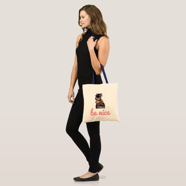 Schnauzer-HundeTaschen-Tasche PERSONIFIZIEREN Tragetasche (Vorderseite (Model))