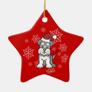 Schnauzer-Hundeverzierung Keramikornament