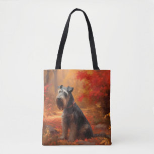 Schnauzer im Herbst Leaves Fall Inspiriert Tasche