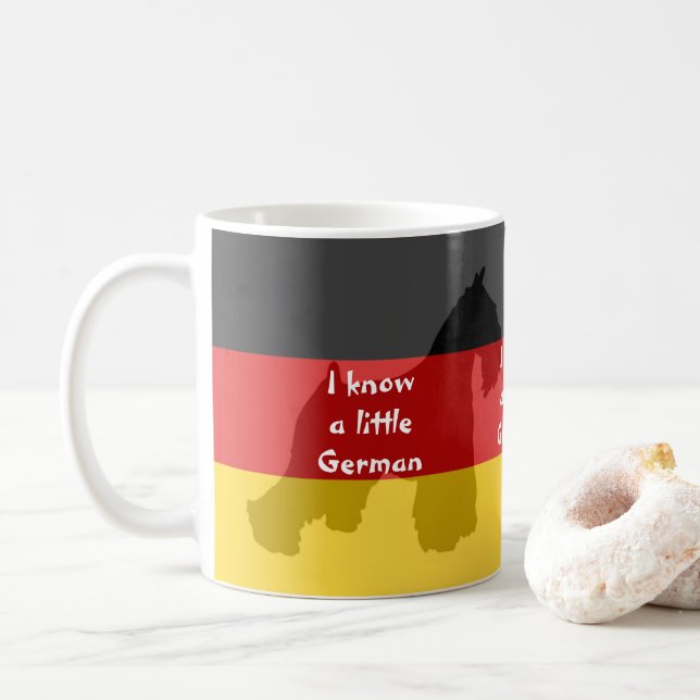 Schnauzer "je sais" tasse de café allemande (Avec donut)